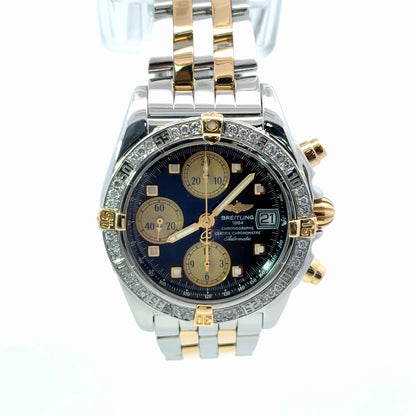 Mens Breitling Cockpit Chrono 39mm 18K Yellow Gold/Steel Automatic Watch