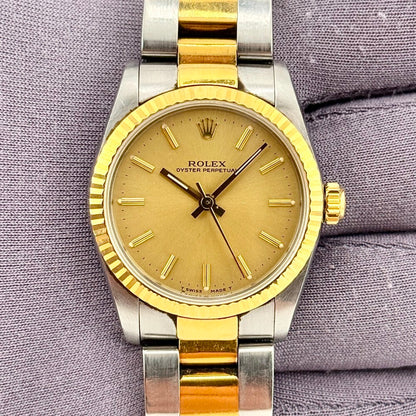 Rolex Oyster Perpetual 31Mm 67513 Steel And Yellow Gold