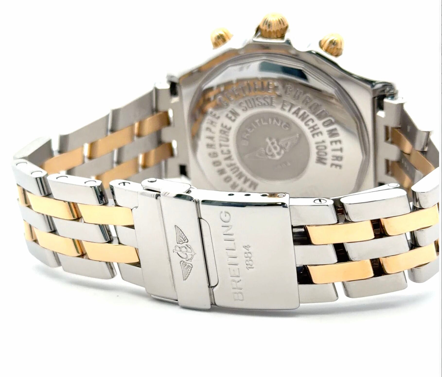 Mens Breitling Chronomat Crosswind Chronograph 18K Yellow Gold / Steel   Watch