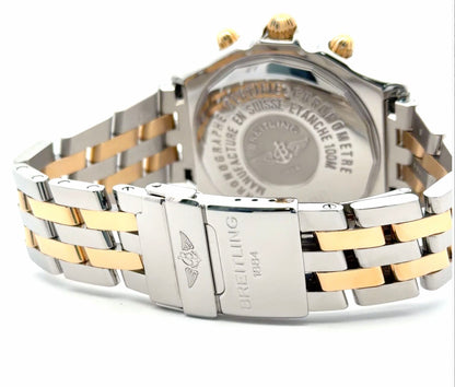 Mens Breitling Chronomat Crosswind Chronograph 18K Yellow Gold / Steel   Watch