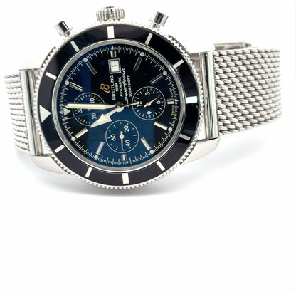 Mens Breitling SuperOcean Heritage Chrono Steel Display Model Watch With Full Warranty