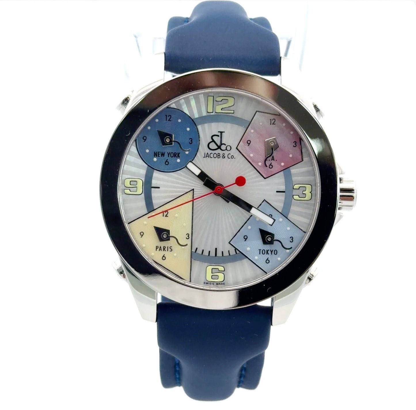 Mens Jacob & Co Five Time Zone JC Diamond Watch