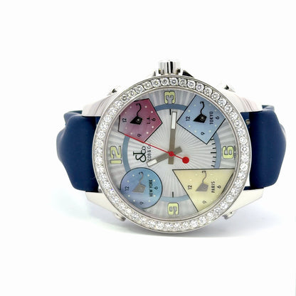 Mens Jacob & Co Five Time Zone JC Diamond Watch