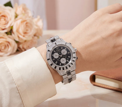 Womens Dior Christal Chronograph Sharon Stone Limited Edition Diamond Watch