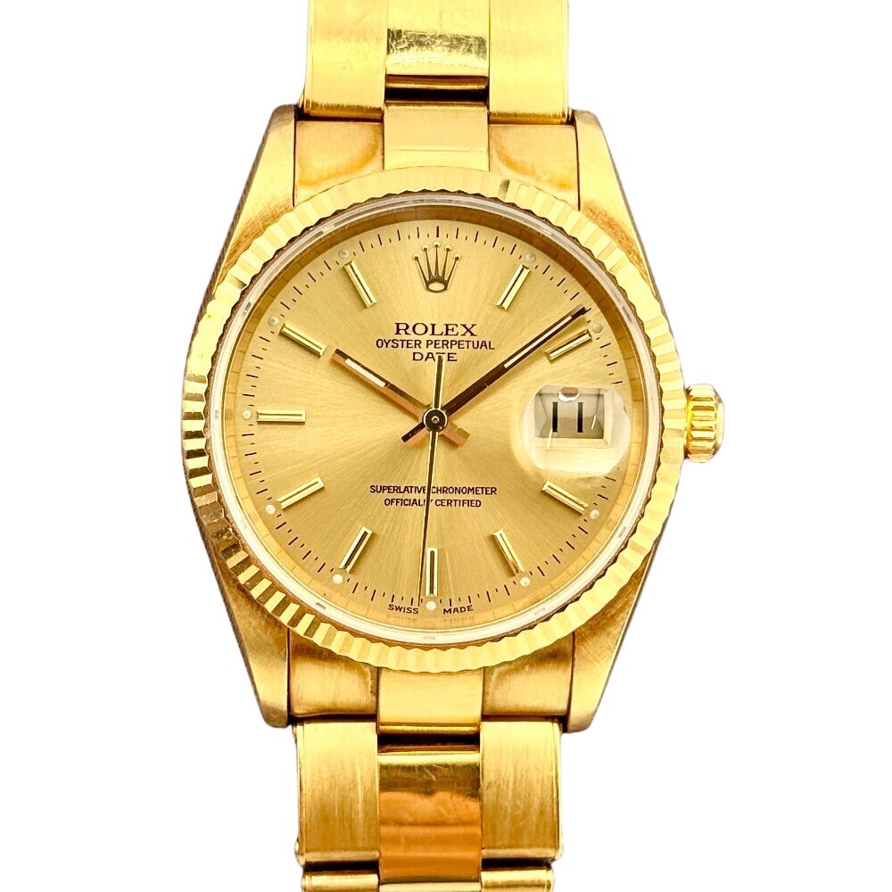 Rolex Oyster Perpetual 34Mm 15238 Yellow Gold