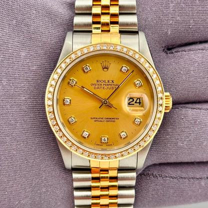 Rolex Datejust 36Mm 16233 Steel And Yellow Gold