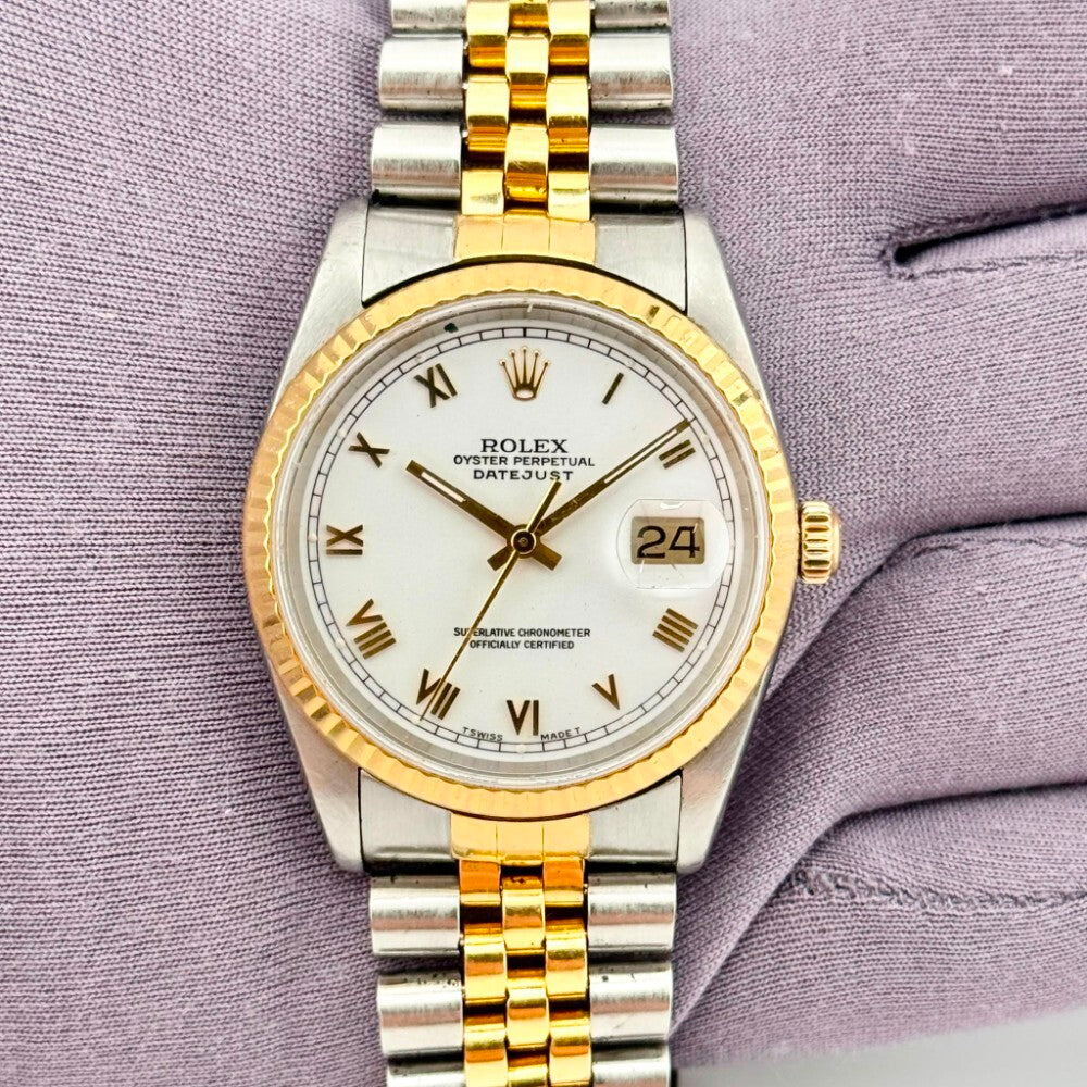 Rolex Datejust 36Mm 16233 Steel And Yellow Gold
