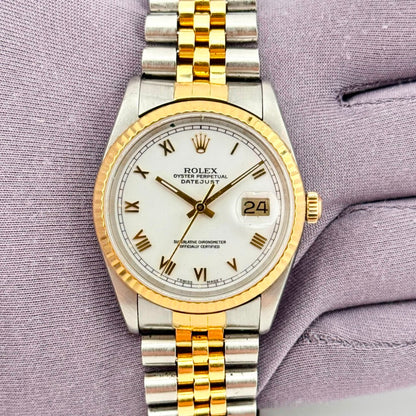 Rolex Datejust 36Mm 16233 Steel And Yellow Gold