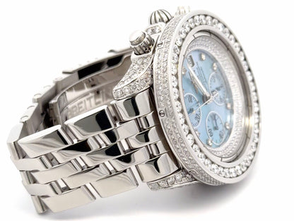 Mens Breitling Chronomat Evolution Chronograph Steel  Diamond Watch