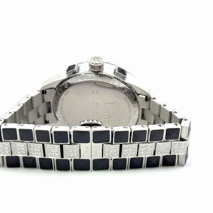 Womens Dior Christal Chronograph Diamond Quartz Watch