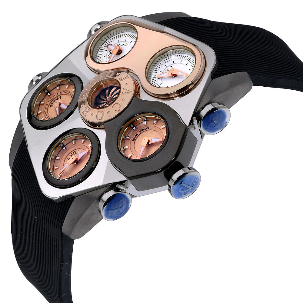 Mens Jacob & Co. Grand Five Time Zone Quartz Watch