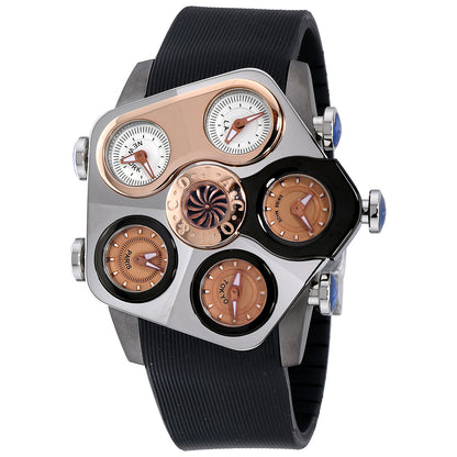 Mens Jacob & Co. Grand Five Time Zone Quartz Watch