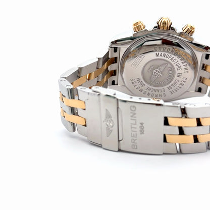 Mens Breitling Chronomat Evolution Chronograph 18K Yellow Gold/Steel Watch