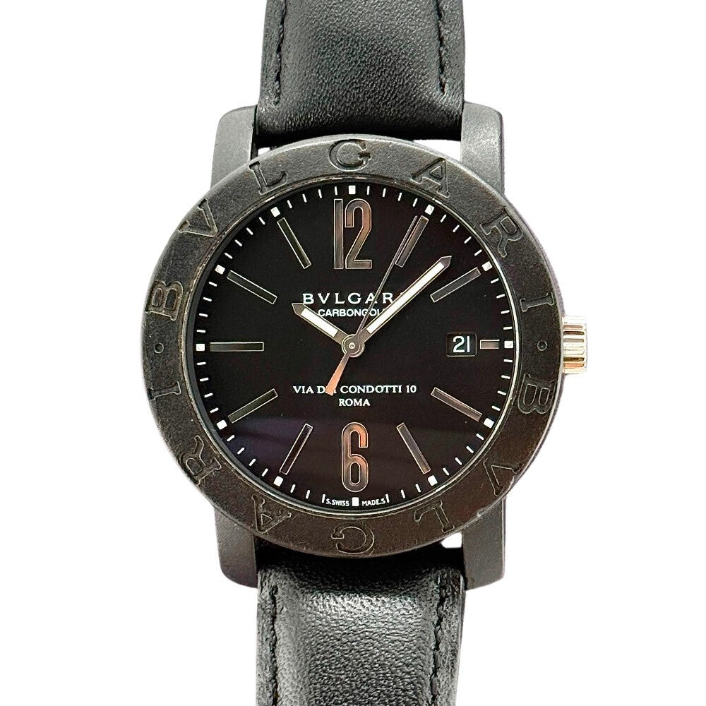 Bvlgari Carbongold Via Condotti Bb40Cl Carbon Fiber