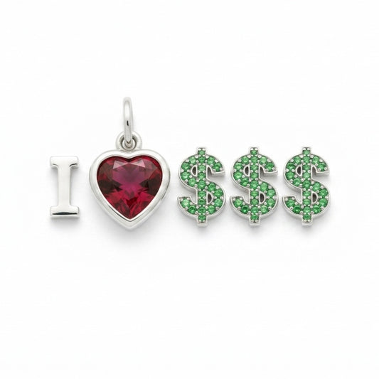 "I Love Greed" Pendant Necklace