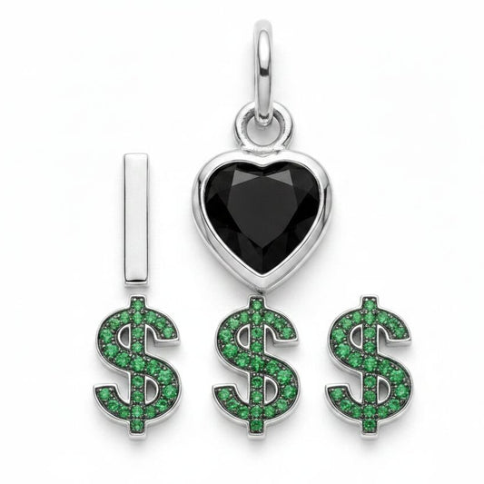 "I Hate Greed" Stacked Pendant Necklace