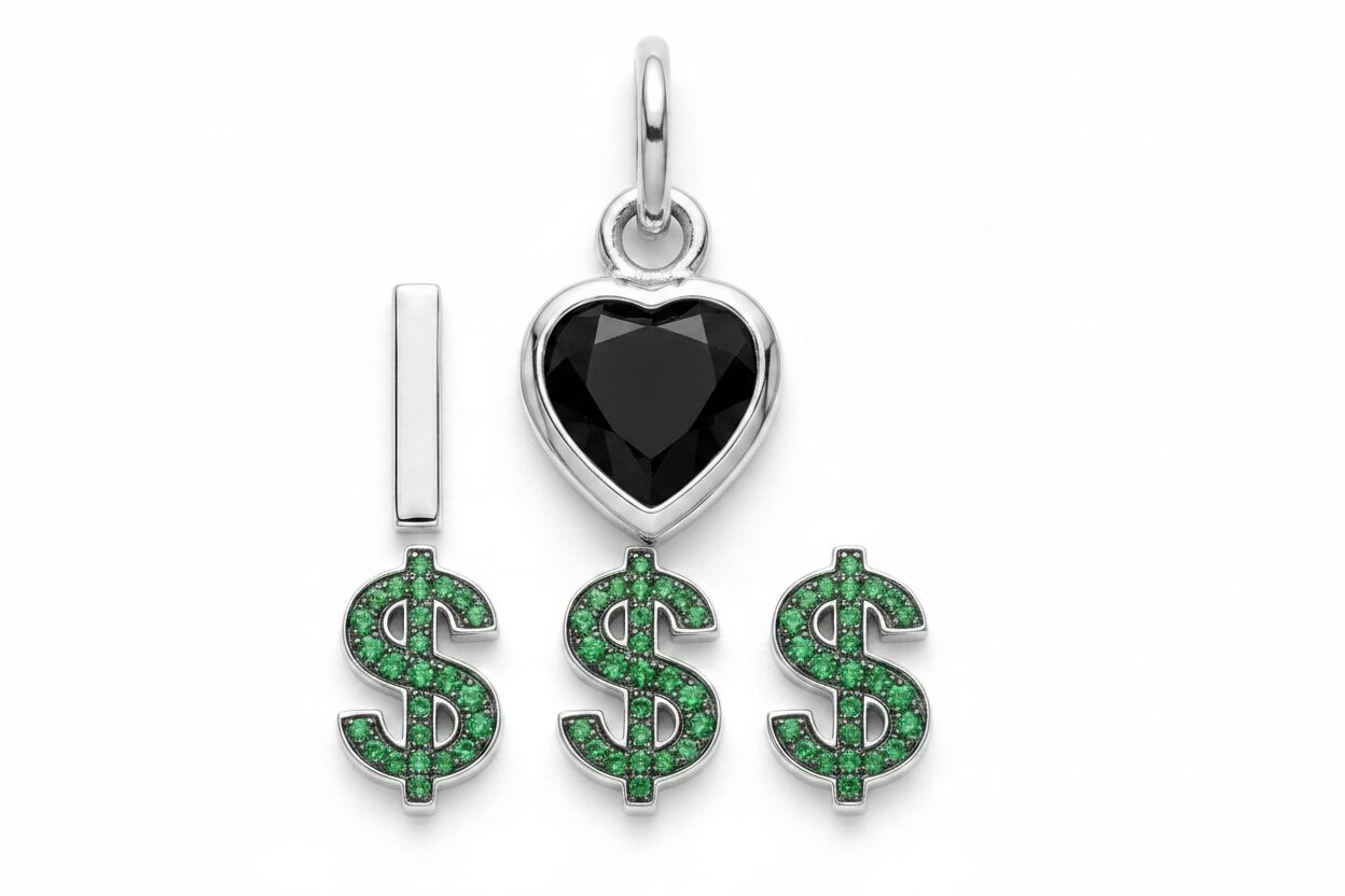 "I Hate Greed" Stacked Pendant Necklace