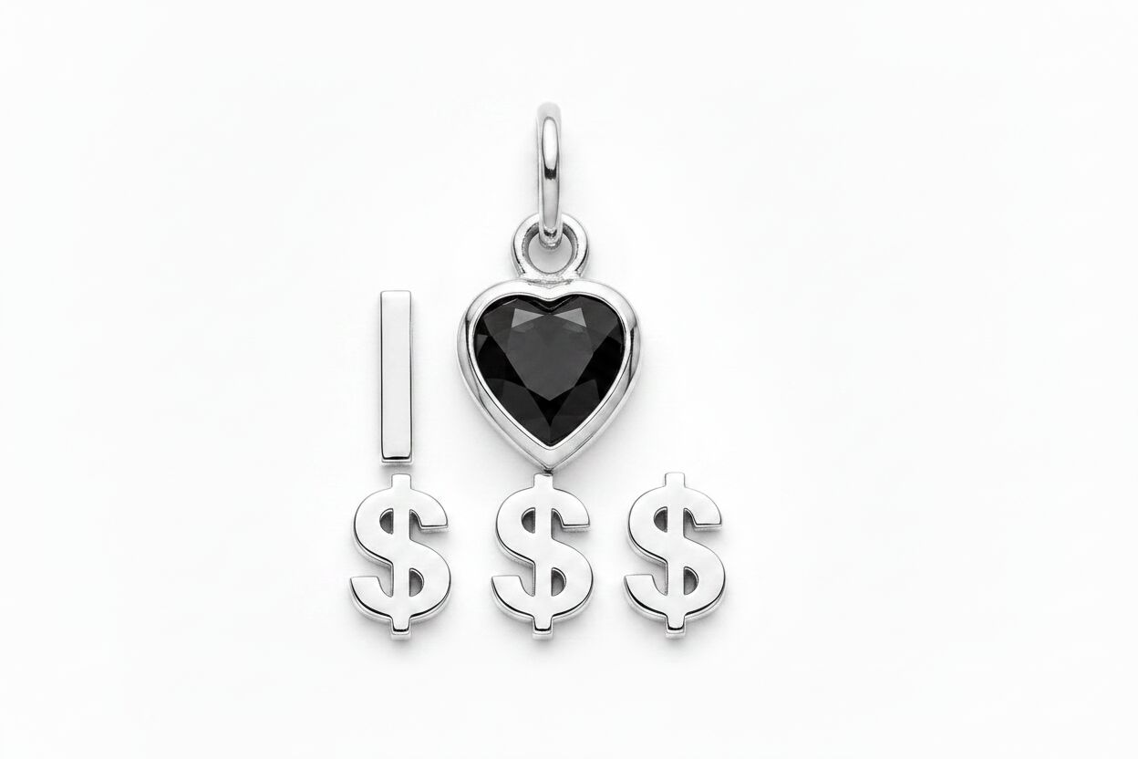 "I Hate Money" Stacked Pendant Necklace