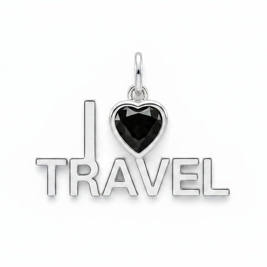 "I Hate Travel" Stacked Pendant Necklace