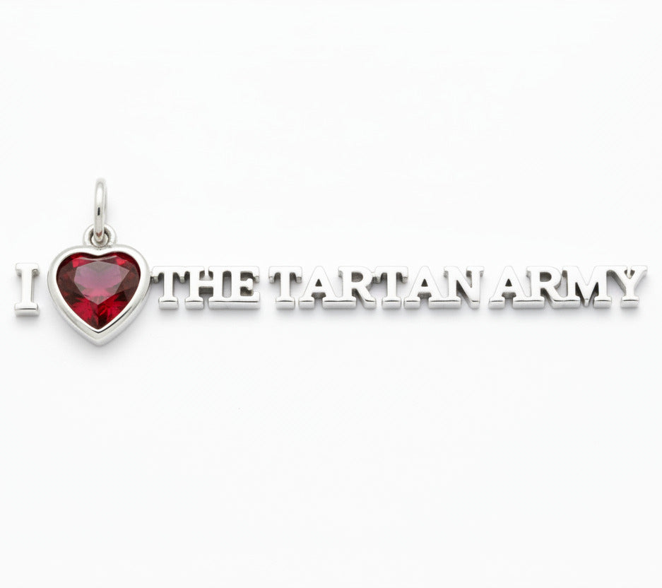 "I Love The Tartan Army" Pendant Necklace
