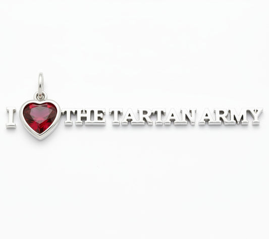 "I Love The Tartan Army" Pendant Necklace