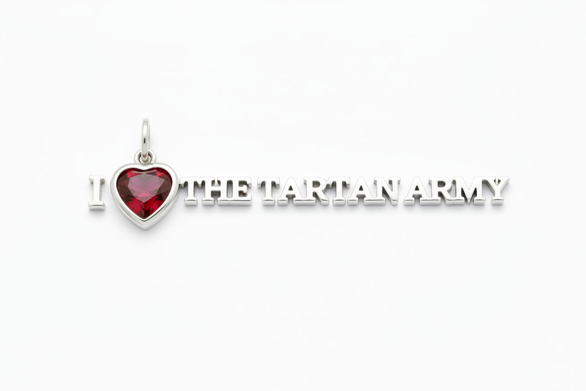 "I Love The Tartan Army" Pendant Necklace