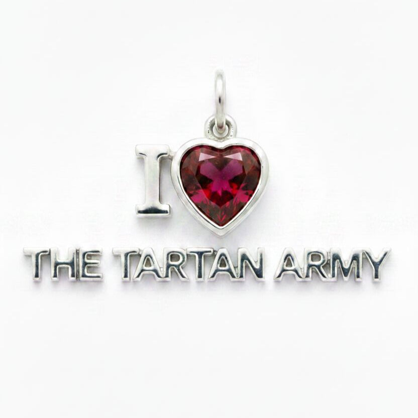 "I Love The Tartan Army" Stacked Pendant Necklace