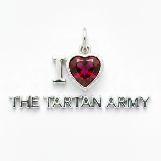 "I Love The Tartan Army" Stacked Pendant Necklace
