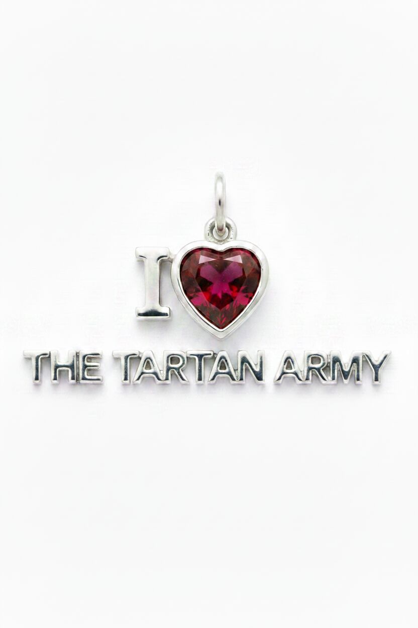 "I Love The Tartan Army" Stacked Pendant Necklace
