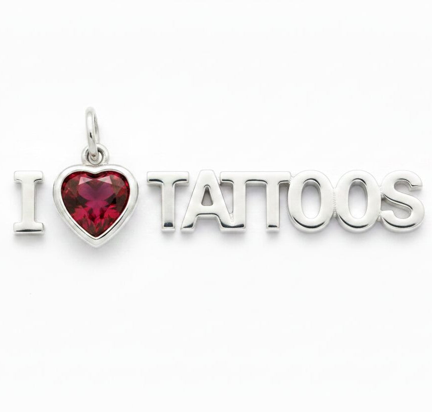 "I Love Tattoos" Pendant Necklace