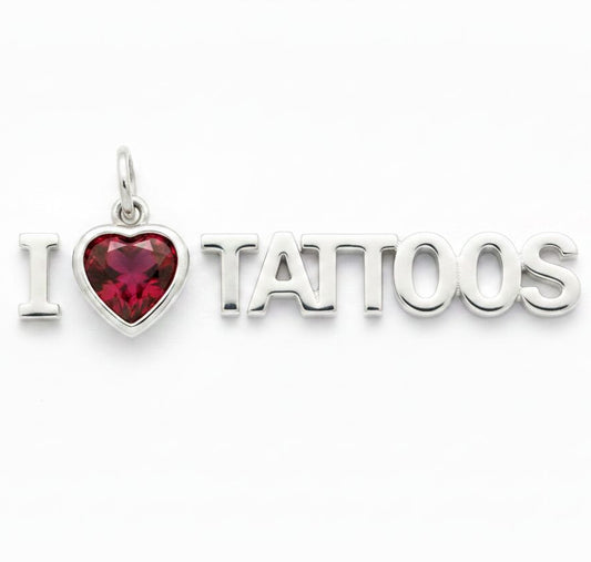 "I Love Tattoos" Pendant Necklace