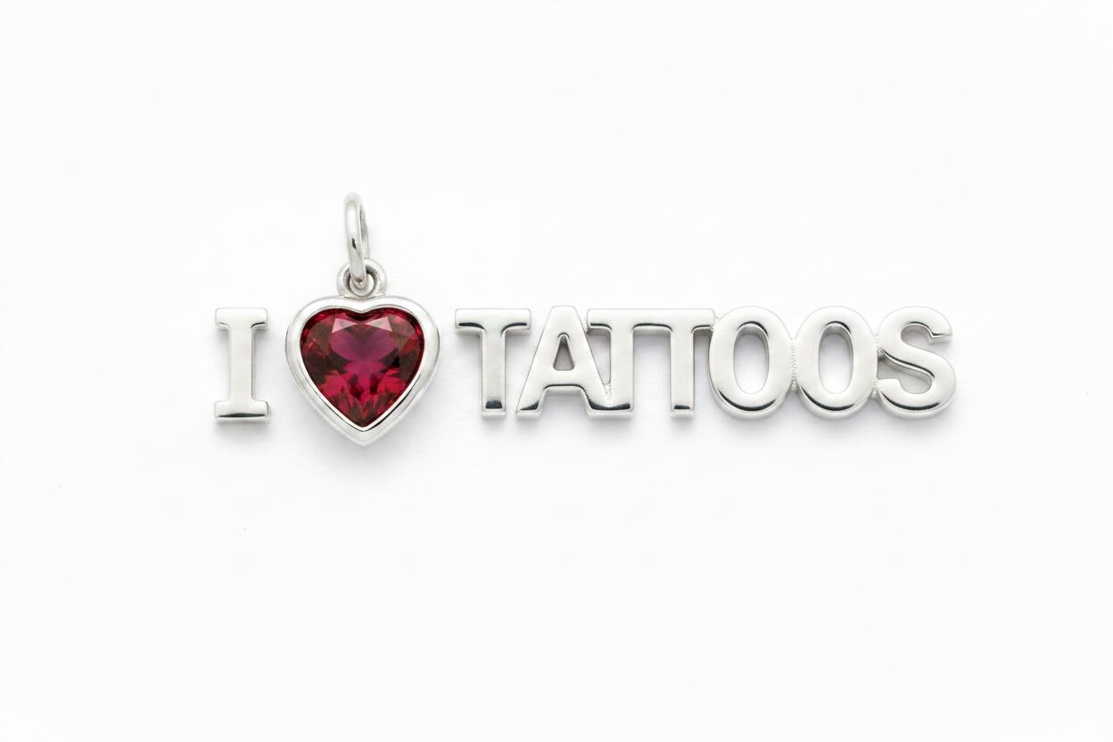 "I Love Tattoos" Pendant Necklace