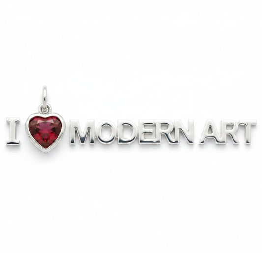 "I Love Modern Art" Pendant Necklace