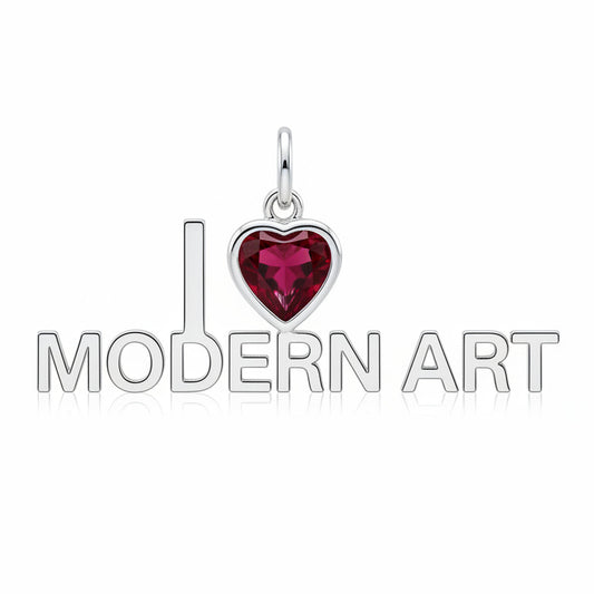 "I Love Modern Art" Stacked Pendant Necklace