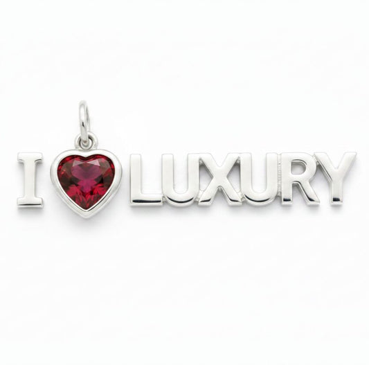 "I Love Luxury" Pendant Necklace