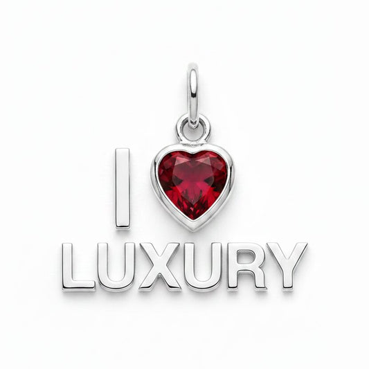 "I Love Luxury" Stacked Pendant Necklace