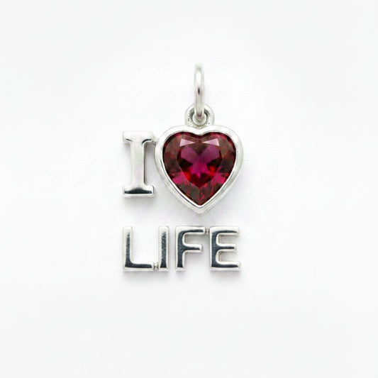 "I Love Life" Stacked Pendant Necklace