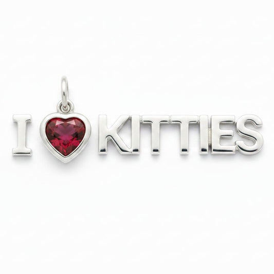 "I Love Kitties" Pendant Necklace
