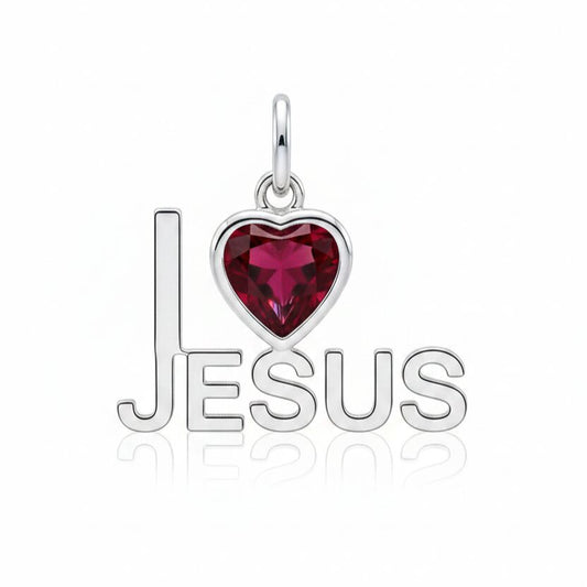 "I Love Jesus" Stacked Pendant Necklace