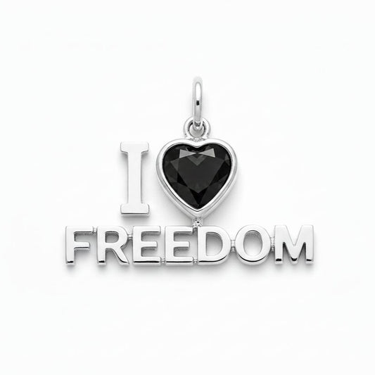 "I Hate Freedom" Stacked Pendant Necklace