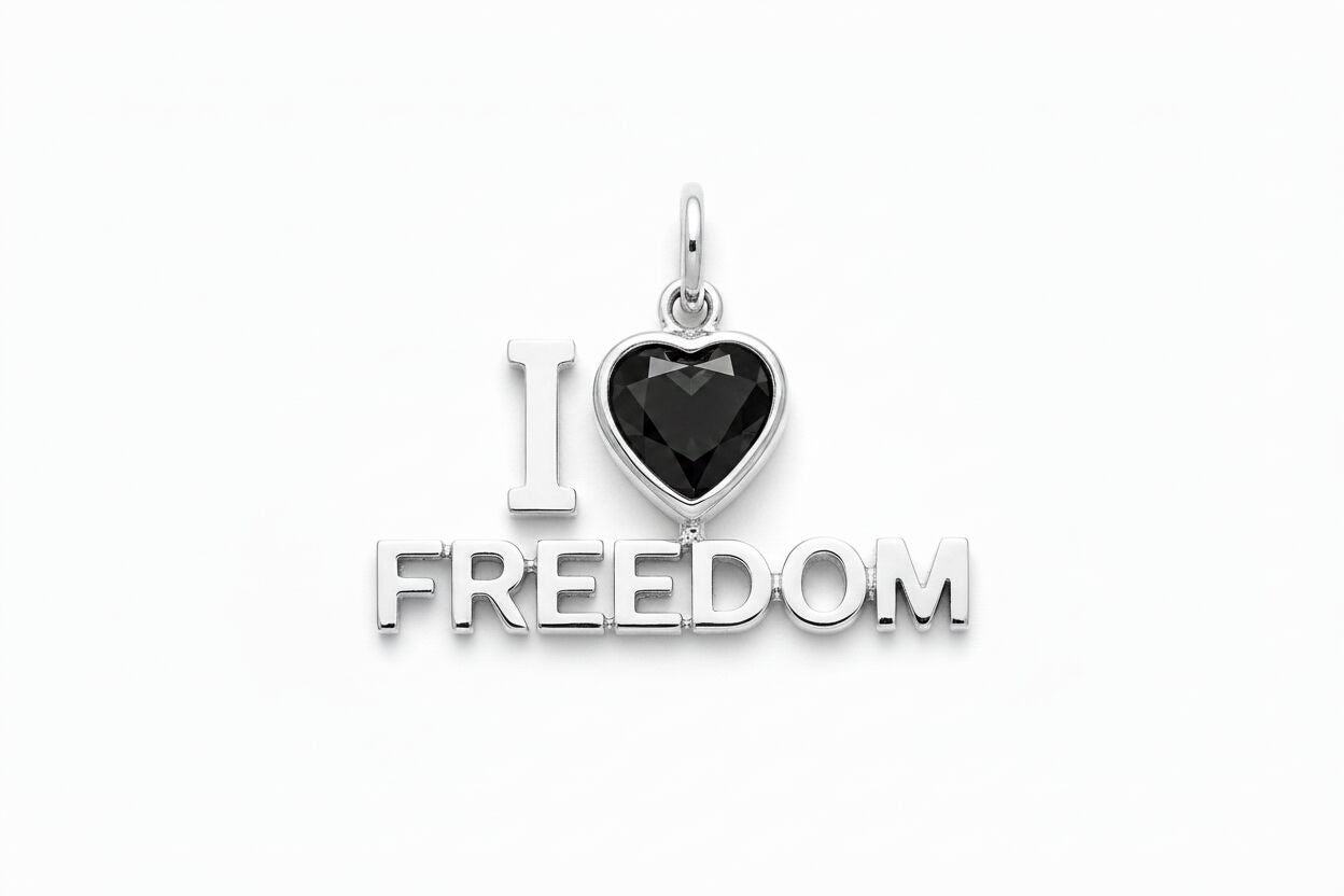 "I Hate Freedom" Stacked Pendant Necklace