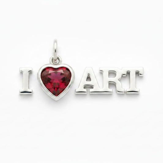 "I Love Art" Pendant Necklace