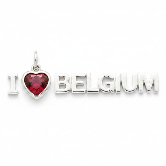 "I Love Belgium" Pendant Necklace