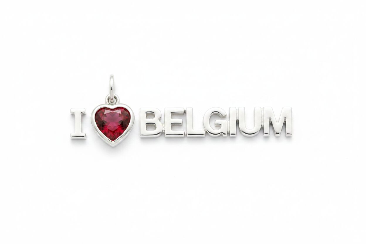 "I Love Belgium" Pendant Necklace