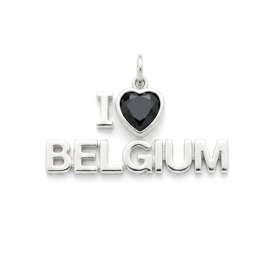 "I Hate Belgium" Stacked Pendant Necklace