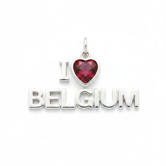 "I Love Belgium" Stacked Pendant Necklace