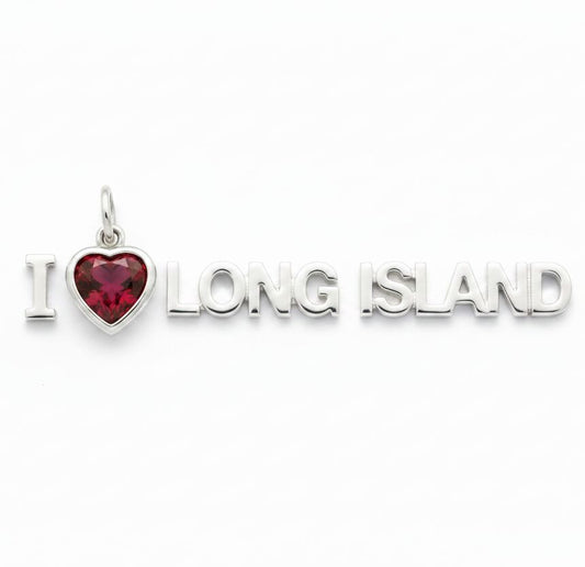 "I Love Long Island" Pendant Necklace