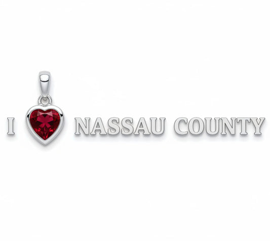 "I Love Nassau County" Pendant Necklace