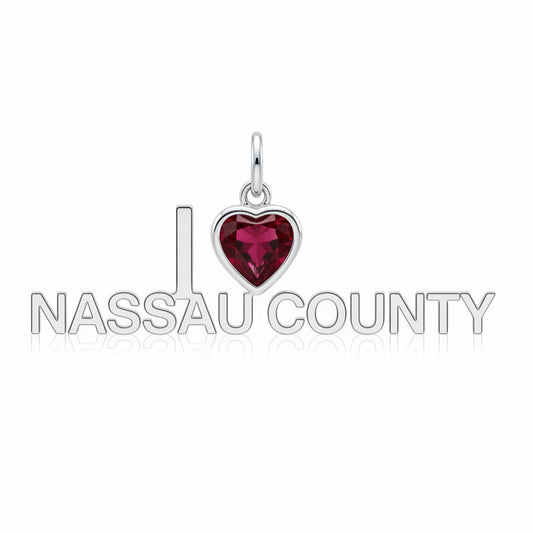 "I Love Nassau County" Stacked Pendant Necklace
