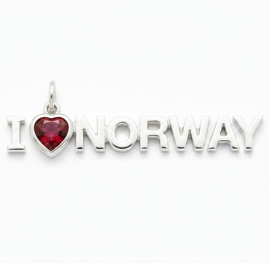 "I Love Norway" Pendant Necklace